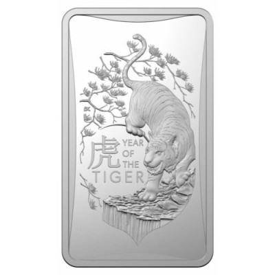 Lunar Tiger 1/2 Oz Silver Ingot - stříbrná mince