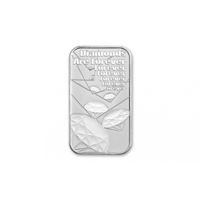 The Royal Mint, Diamonds are forever - 1 Oz - stříbrný investiční slitek