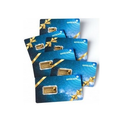 1 g Umicore - dárková karta - investiční zlatý slitek
