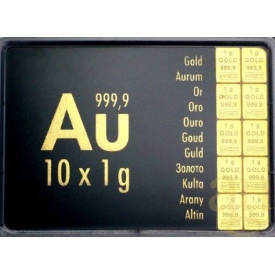 Gold Combibarren 10 x1 g -investiční zlatý slitek