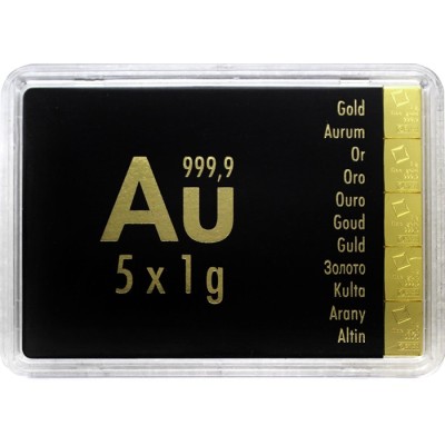 Gold Combibarren 5 x 1 - investiční zlatý slitek