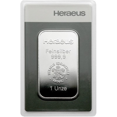 Heraeus - 1 Oz - stříbrný investiční slitek