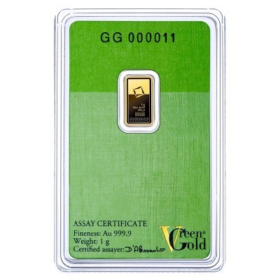 Valcambi Green Gold 1 g - investiční zlatý slitek