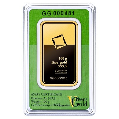 Valcambi Green Gold 100 g - investiční zlatý slitek