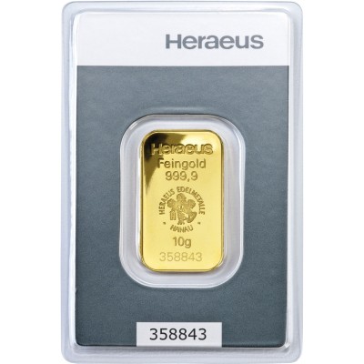 Heraeus 10g - Investiční zlatý slitek