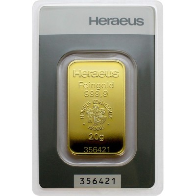 Heraeus 20g - Investiční zlatý slitek