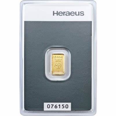 Heraeus 1g - Investiční zlatý slitek