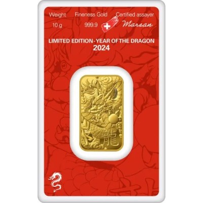 Argor-Heraeus "Dragon" - 10g - Investiční zlatý slitek