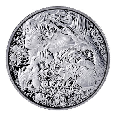 Slovanské legendy - Rusalka - 2 Oz - stříbrná sběratelská mince