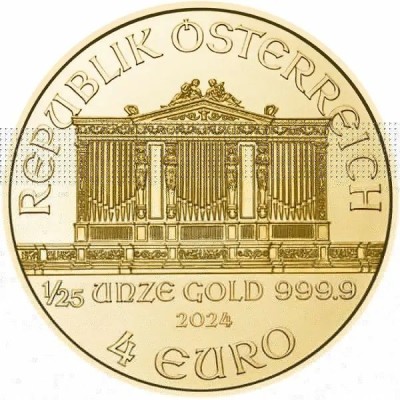 Wiener Philharmoniker 1/25 Oz ( 2024 ) - investiční zlatá mince