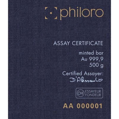 Philoro 500g - Investiční zlatý slitek
