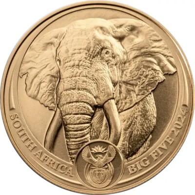 Big Five Elephant 2024 - 1 Oz - zlatá investiční mince