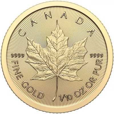 Maple Leaf 2024 - 1/10 Oz - gold investment coin