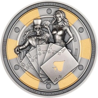 Poker Card Guard - 1 Oz - stříbrná sběratelská mince