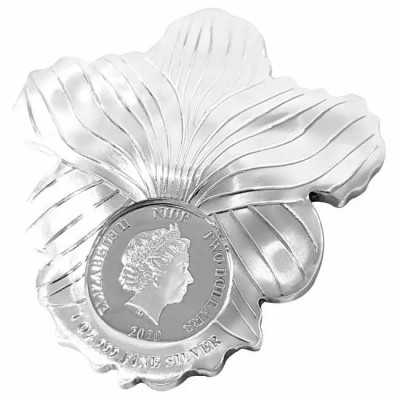 World Enchanting Flower Series: Orchid -1 Oz- stříbrná sběratelská mince