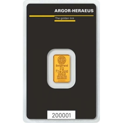 Argor-Heraeus investiční zlatý slitek 2 Gramy