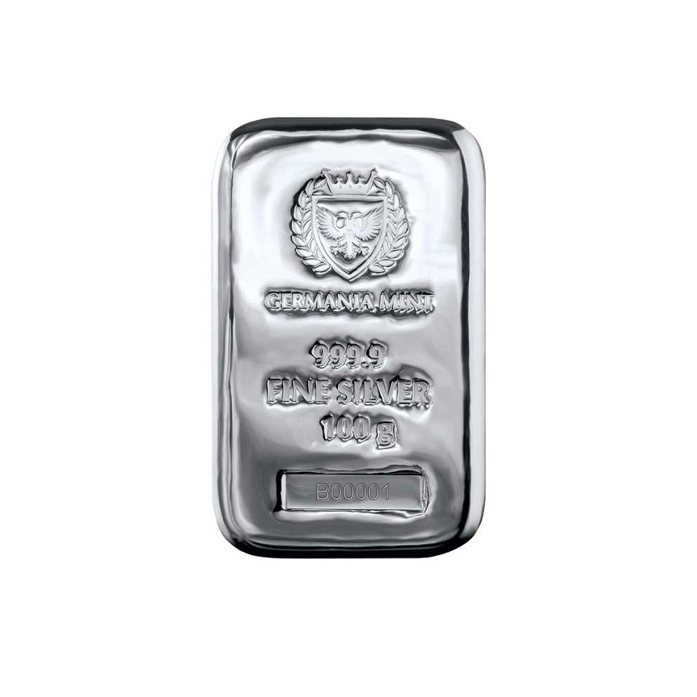 Germania Mint - 100g - Silver Investment Bar Germania Mint - 100g - Silver Investment Bar