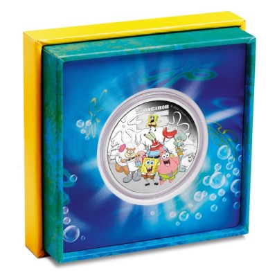SpongeBob & Friends - 1 Oz - stříbrná proof sběratelská mince