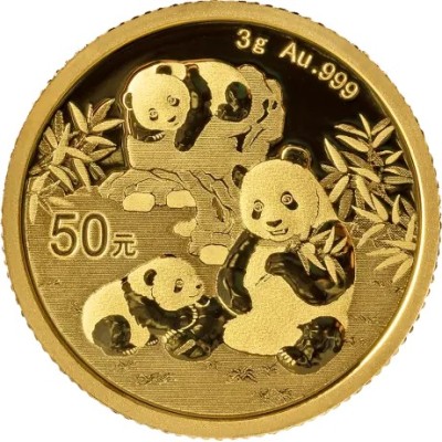 Panda (2025) - 3 g - zlatá investiční mince