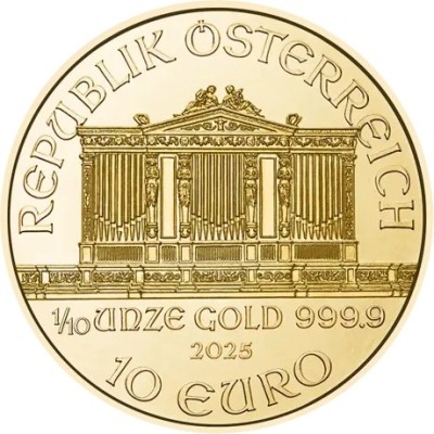 Wiener Philharmoniker (2025) - 1/10 Oz - zlatá investiční mince