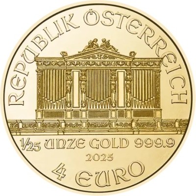 Wiener Philharmoniker (2025) - 1/25 Oz - zlatá investiční mince