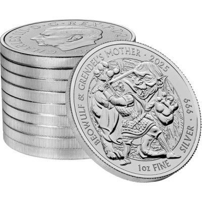 Myths & Legends - Beowulf & Grendel´s Mother- 1 Oz - silver investment coin