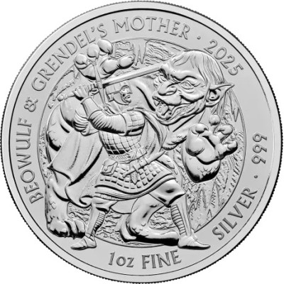 Myths & Legends - Beowulf & Grendel´s Mother- 1 Oz - silver investment coin