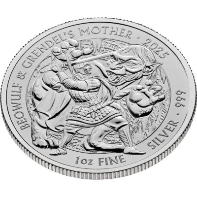 Myths & Legends - Beowulf & Grendel´s Mother- 1 Oz - silver investment coin
