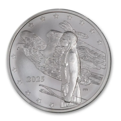 Mesa Grande Native American Bison Dollar (2025) - 1 Oz - stříbrná sběratelská mince