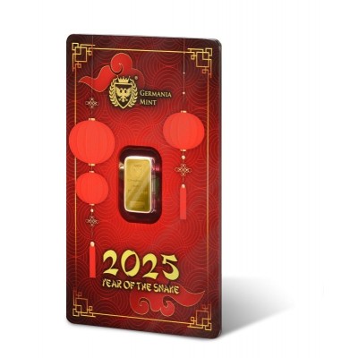 Germania Mint - Year of the Snake - 1 g -Zlatý investiční slitek