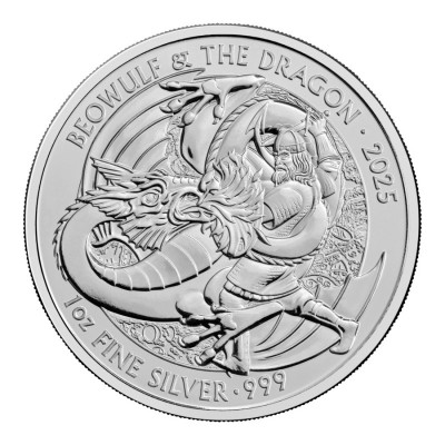 Mýty a legendy - Beowulf & Dragon - 1 Oz - stříbrná investiční mince
