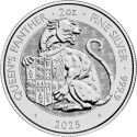 Tudor Beasts Queen Panther - 2 Oz - stříbrná investiční mince