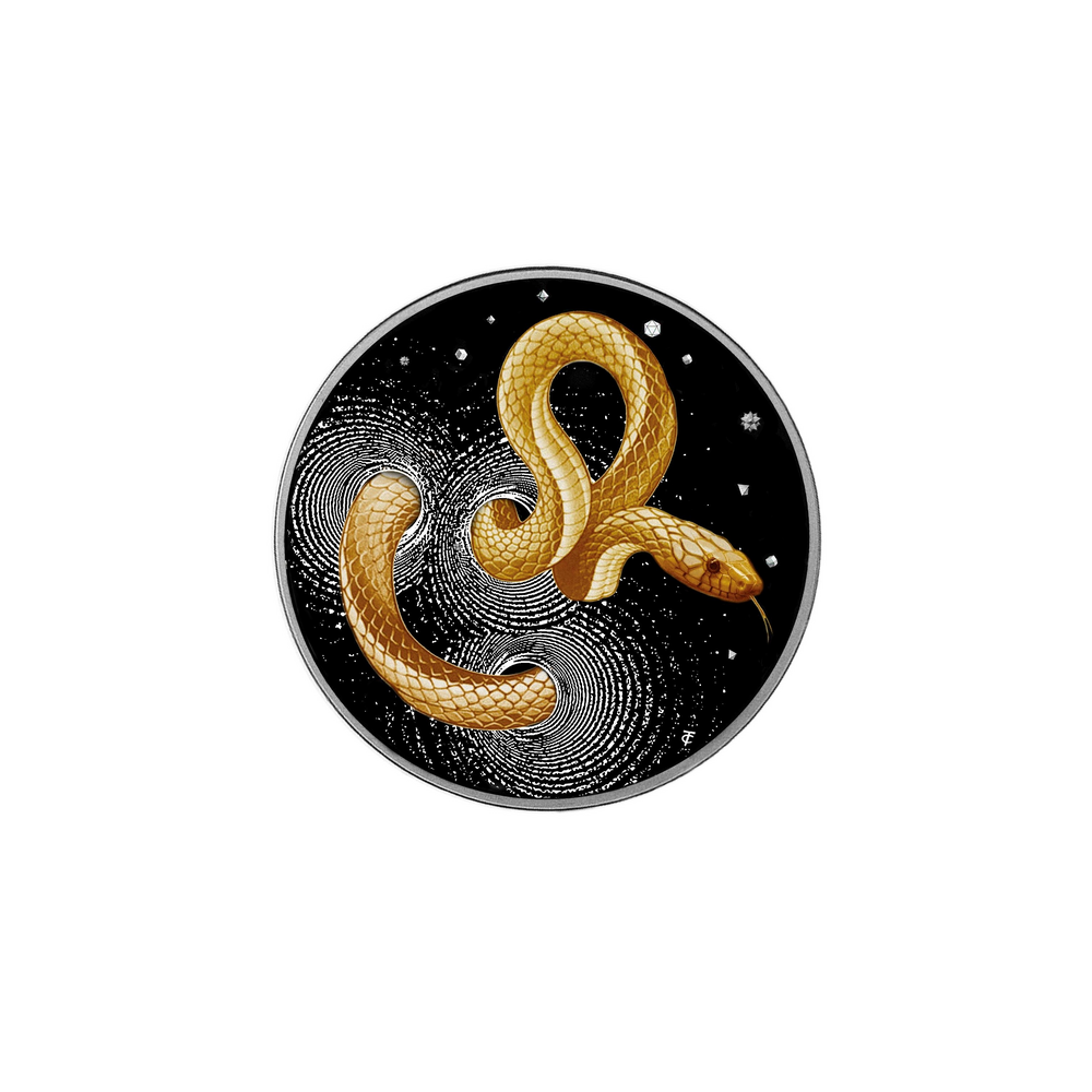 Herpeton Snake - 1 Oz - stříbrná proof sběratelská mince Herpeton Snake - 1 Oz - stříbrná proof sběratelská mince