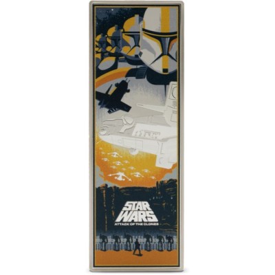 Star Wars: Attack of the Clones - 3 Oz - stříbrná sběratelská mince