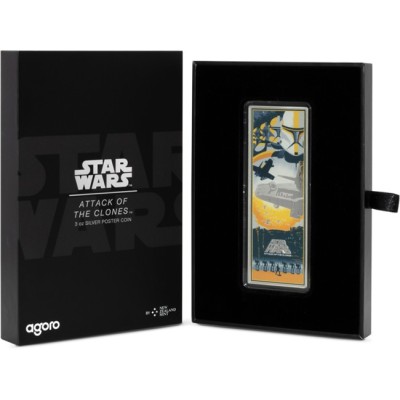 Star Wars: Attack of the Clones - 3 Oz - stříbrná sběratelská mince