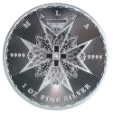 Maltský kříž (2025) - 1 Oz - stříbrná investiční mince