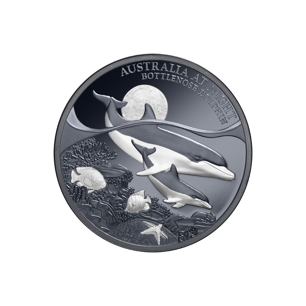 Delfín skákavý - 1 Oz - Stříbrná sběratelská mince Delfín skákavý - 1 Oz - Stříbrná sběratelská mince