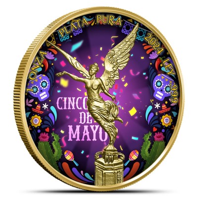 Mexico - Libertad 2024, Cinco de Mayo - stříbrná sběratelská mince