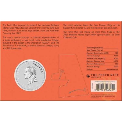 Koala (2025) - Coincard - 1 Oz - stříbrná sběratelská mince