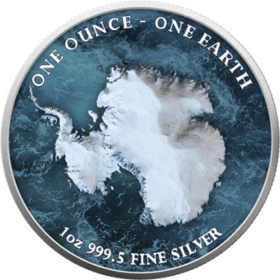 Earth - 1 Oz - Antarctica - stříbrná sběratelská mince