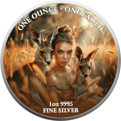 Earth - 1 Oz - Australia - stříbrná sběratelská mince