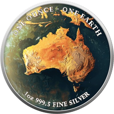 Earth - 1 Oz - Australia - stříbrná sběratelská mince