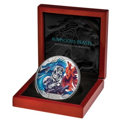 Auspicious Beasts - 5 Oz - stříbrná sběratelská mince