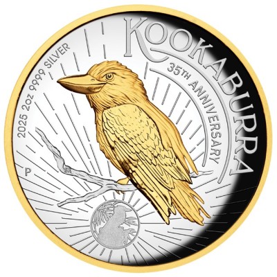 Kookaburra - 2 Oz - stříbrná proof sběratelská mince