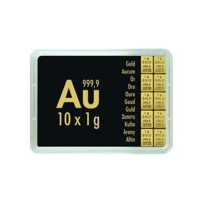Gold Combibarren Valcambi 10x1 g -investiční zlatý slitek
