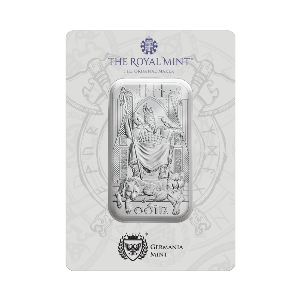 Norse Gods - Odin - 1 Oz - silver investment bar Norse Gods - Odin - 1 Oz - silver investment bar