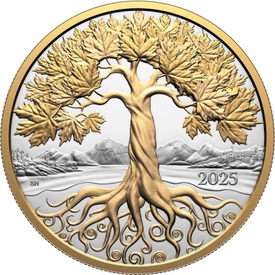 Maple Tree of Life - 5 Oz - stříbrná proof sběratelská mince