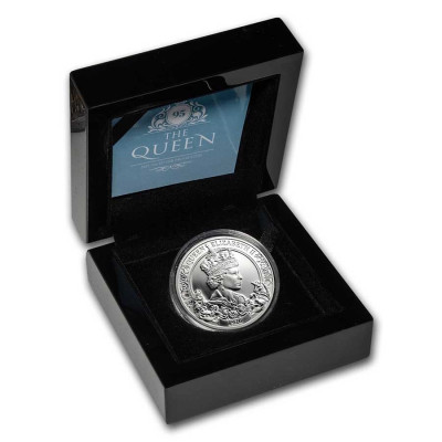 95. narozeniny královny Elizabeth II.  - 1 Oz - stříbrná proof sběratelská mince