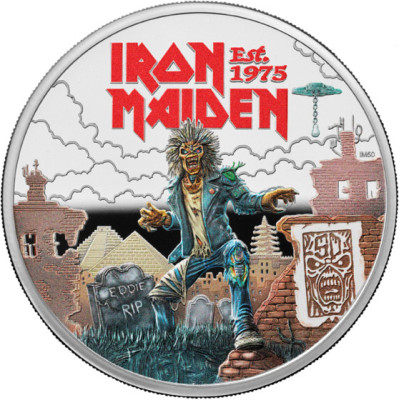 Iron Maiden - R. I. P Eddie - 1 Oz - stříbrná sběratelská mince (dodání 28.8.2025)