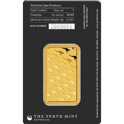 Perth Mint 1 unce (31,1g) - Investiční zlatý slitek